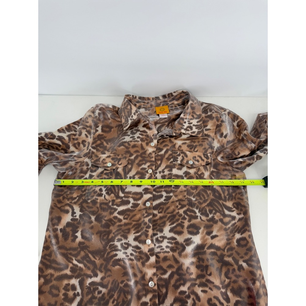 Ruby Rd Leopard Print Long Sleeve Button Down Shi… - image 6